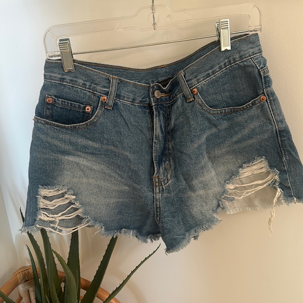 Ripped Jean Shorts